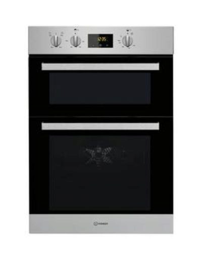 Indesit Aria Idd6340Wh Built-In Double Electric Oven - Stainless Steel - Oven With Installation
